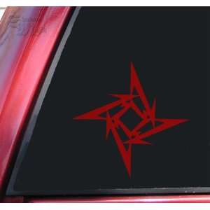  Metallica Ninja Star Vinyl Decal Sticker   Dark Red 