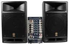 Yamaha STAGEPAS 300 Portable PA System Powered Speakers+Mixer+Cables 