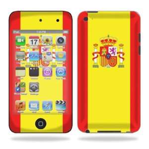   Skin Decal for iPod Touch 4G 4th Generation   Spain Flag Electronics