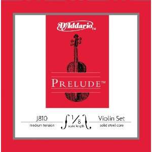  DAddario J810 1/8M Prelude Silk & Steel violin Strings 
