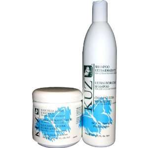  Kuz Ultra Hydrating Shampoo + Mask 16oz Combo Set 