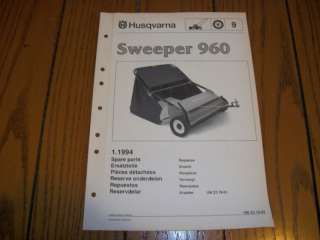 Husqvarna Sweeper 960 Spare Parts List Manual  
