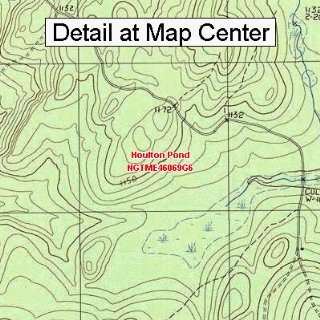 USGS Topographic Quadrangle Map   Houlton Pond, Maine (Folded 