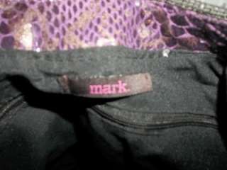 Gorgeous Mark Purple Faux Snake Skin Hobo Handbag  