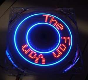   120mm x 25mm Programmable LED Case Fan Make Your Own Phrases!  