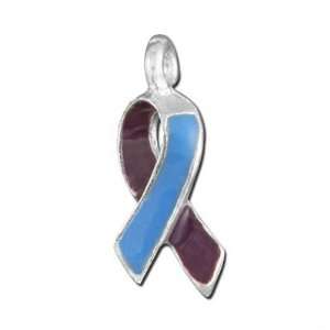   Purple Enamelled Pewter Awareness Ribbon Charm: Arts, Crafts & Sewing