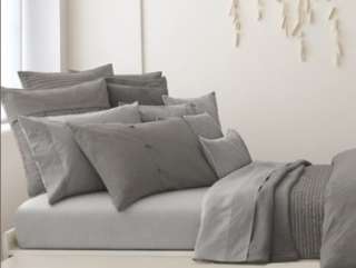   Comfort THUNDER Euro Pillow Sham GRAY Stripe Organic European  