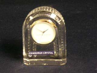 Waterford/Edinburgh Crystal Burns Medium Clock   NIB  