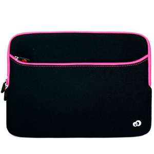   Case Cover for Vizio Tablet VTAB10 ~ Neoprene Pink/Black~  