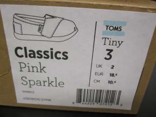 Tiny Toms Pink Sparkles size T2 T11 BNIB  