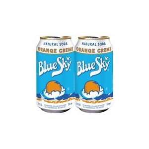 Blue Sky, Natural Soda, Orange Creme, 4/6 Pk:  Grocery 