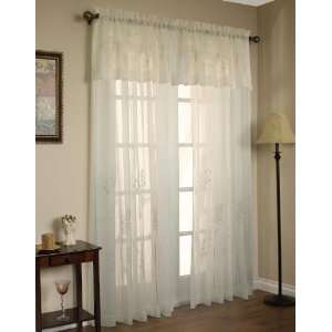  Hydrangea Faux Linen Curtain Panel