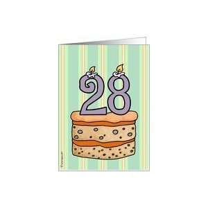  birthday   cake & candle 28 Card: Toys & Games