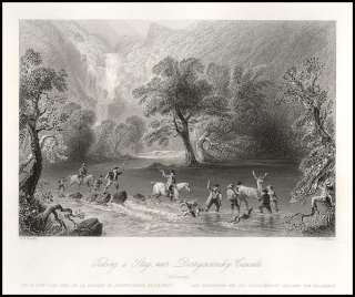 Ireland Derrycunnihy Cascade Killarney 1840 Stag Hunt  