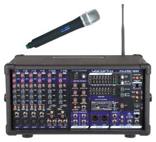 Vocopro PA PRO 900 1 PA Mixer w/ Recorder & UHF Mic  