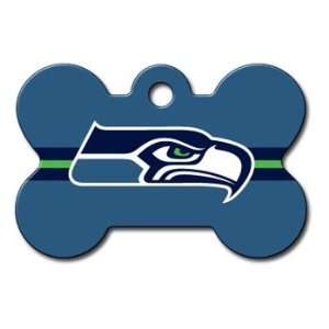 Quick Tag Seattle Seahawks NFL Bone Personalized Engraved Pet ID Tag 