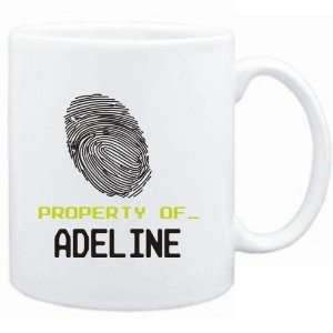 Mug White  Property of _ Adeline   Fingerprint  Female Names:  