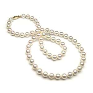   Cultured Pearl Necklace 6.5x7mm with 14K Yellow Gold Clasp Jewelry