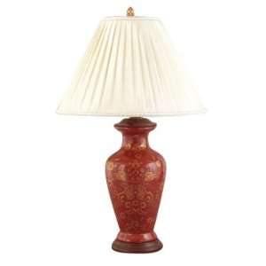   Accent Antiqued Red Porcelain Ginger Jar Table Lamp: Home Improvement
