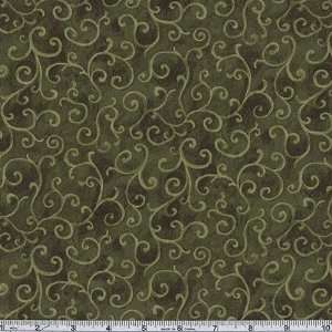   Scrolls Texture Tonal Green Fabric By The Yard: Arts, Crafts & Sewing
