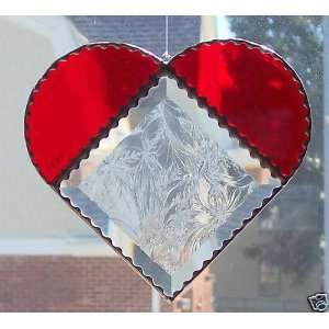  Stained and Beveled Glass Heart Suncatcher Everything 