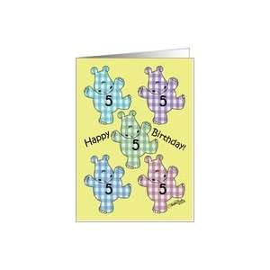  Hippos 5th Birthday Card: Toys & Games