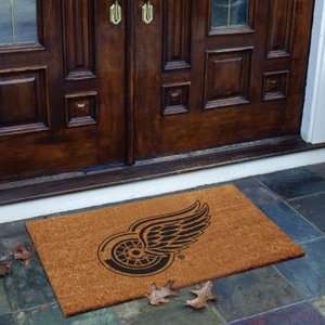  NHL Detroit Red Wings Flocked Coir Door Mat: Sports 