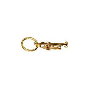 Trumpet Key Chain   24k Gold Plated
