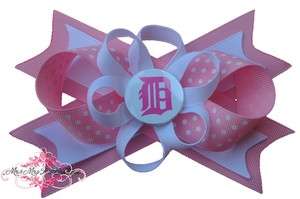 PINK Detroit Tigers Hair Bow on an Alligator Clip MLB  