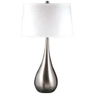  Dewdrop Satin Nickel Spun Metal Table Lamp