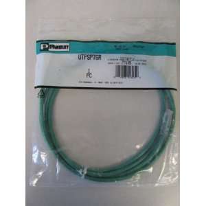  Panduit 7 Ft CAT6 Patch Cable/Cord, Green w/Clear Boots 