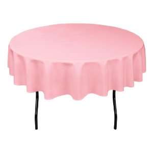  70 Inch Round Polyester Tablecloth Black