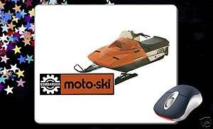Moto Ski vintage snowmobile mouse pad  