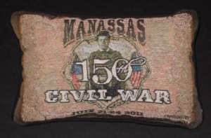 MANASSAS 150TH CIVIL WAR Tapestry Word Pillow 725734693815  