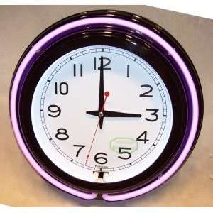  1099 Purple double neon clock: Home & Kitchen