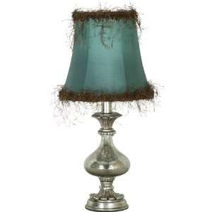 Jimco 18 Silver Table Lamp with Blue Shade T 2945:  