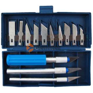 17 Hobby Knife Cutting Set Magnetic Organizer Case New  