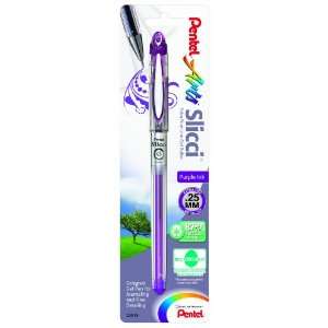  Pentel Arts Slicci Extra Fine Gel Pen, 0.25mm, Purple Ink 