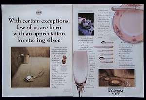 1989 Gorham Sterling Silver Flatware Magazine Ad  