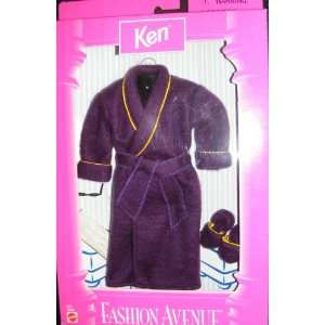 Ken Doll Fashion Avenue Royal Purple Robe with Slippers 1998