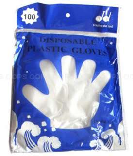 100 Disposable Plastic PE Gloves Garden Home Service  