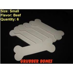    6 Small Grubber Bone Chew Toy, Beef Flavored: Everything Else