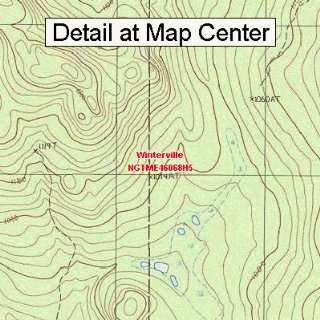   Topographic Quadrangle Map   Winterville, Maine (Folded/Waterproof