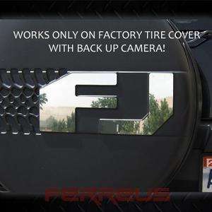 Toyota FJ Cruiser Tire Cover Letters F & J wtih backup camera Chrome 