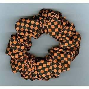  HALLOWEEN Scrunchies Scrunchie #7 med. orange/black check 