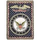 Simply Home United States Navy Military 3 Layer Afghan Throw Blanket 