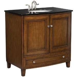   : Black Marble Top European Hinge Single Sink Vanity: Home & Kitchen