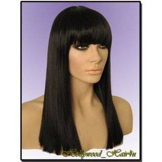   Wig with Bangs Kanekalon Heat Resistant Synthetic Fiber Skin Top *NEW
