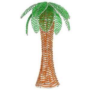   Island Palm Tree 9 Inch Glass Beaded Wire Sculpture: Home & Kitchen