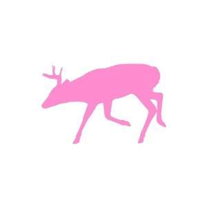  Deer Large 10 Tall SOFT PINK vinyl window decal sticker 